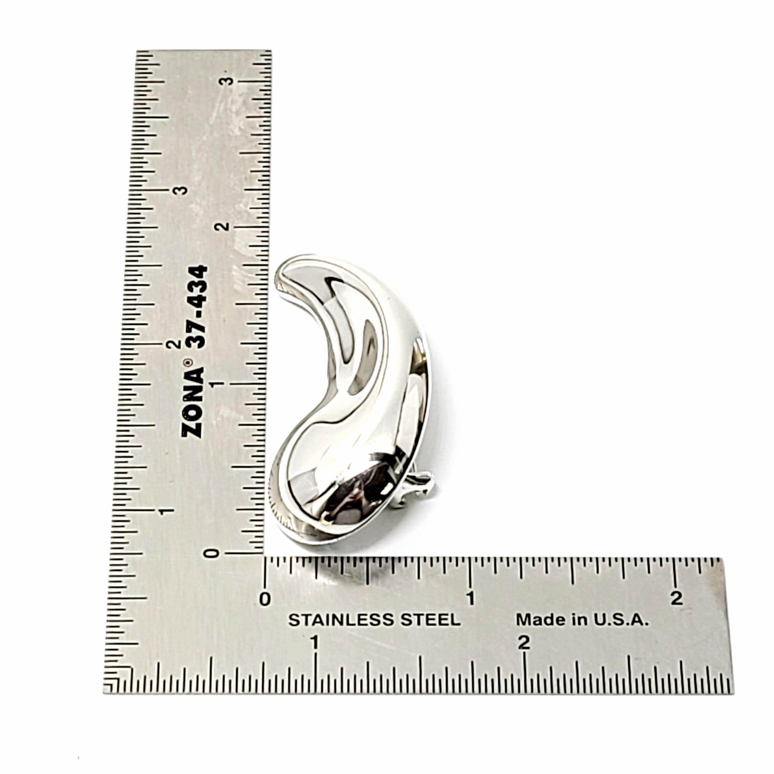Women's Tiffany & Co Elsa Peretti Sterling Silver Large Comma Clip-On Earrings