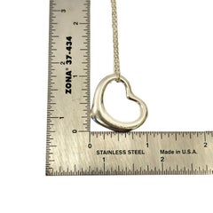 Tiffany & Co. Elsa Peretti Sterling Silver Large Open Heart Necklace