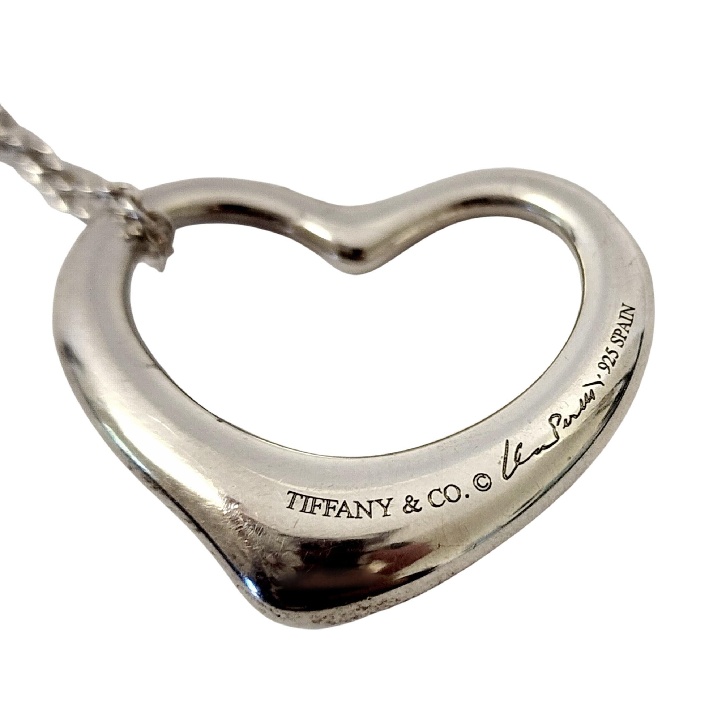 Women's Tiffany & Co. Elsa Peretti Sterling Silver Large Open Heart Necklace