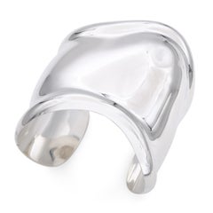 Tiffany & Co Elsa Peretti Sterling Silver Medium Left Bone Cuff Size Medium