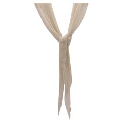 Tiffany 
Co. Elsa Peretti Sterling Silver Mesh Tie Scarf Necklace 41.5" Large