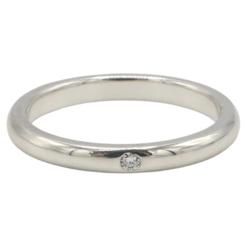Tiffany & Co. Elsa Peretti Sterling Silver Natural Diamond Inlay Band Ring