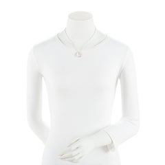 Tiffany & Co. Elsa Peretti Halskette aus Sterlingsilber mit offenem Herz, 22 mm