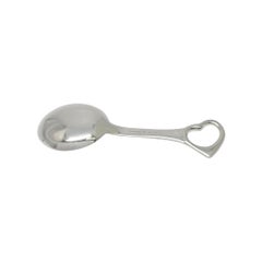 Tiffany & Co Elsa Peretti Sterling Silver Open Heart Baby Spoon #24940
