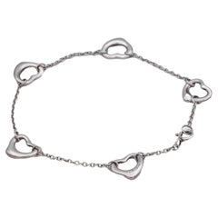 Tiffany & Co. Elsa Peretti Sterling Silver Open Heart Bracelet Medium