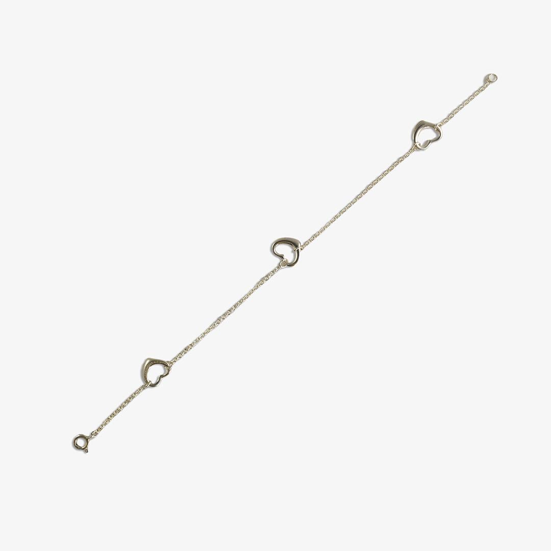 Tiffany & Co. Elsa Peretti Offenes Herzarmband aus Sterlingsilber für Damen oder Herren im Angebot