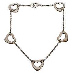 Tiffany & Co. Elsa Peretti Sterling Silver Open Heart Bracelet