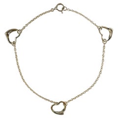 Tiffany & Co. Elsa Peretti Sterling Silver Open Heart Bracelet