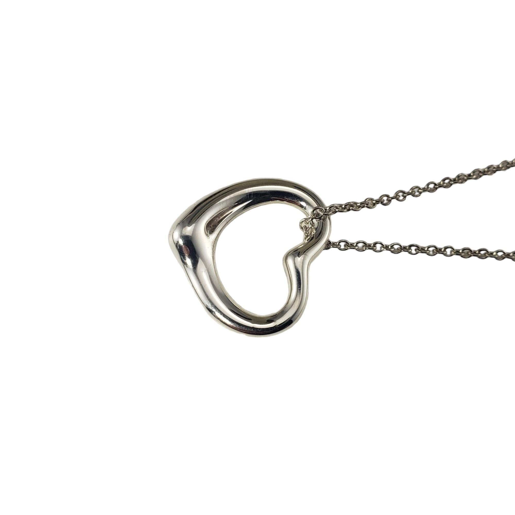tiffany silver open heart necklace