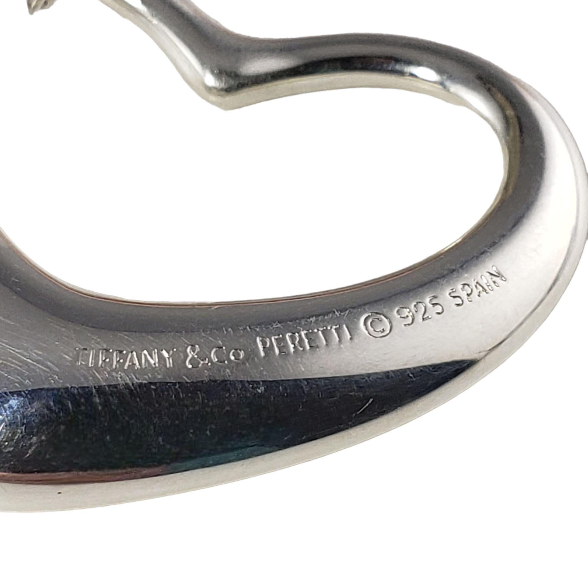 Women's Tiffany & Co. Elsa Peretti Sterling Silver Open Heart Necklace For Sale