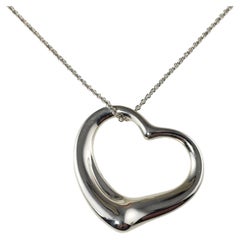 Tiffany & Co. Elsa Peretti Sterling Silver Open Heart Necklace