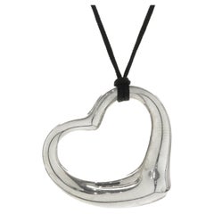 Tiffany & Co. Elsa Peretti Sterling Silver Open Heart Necklace