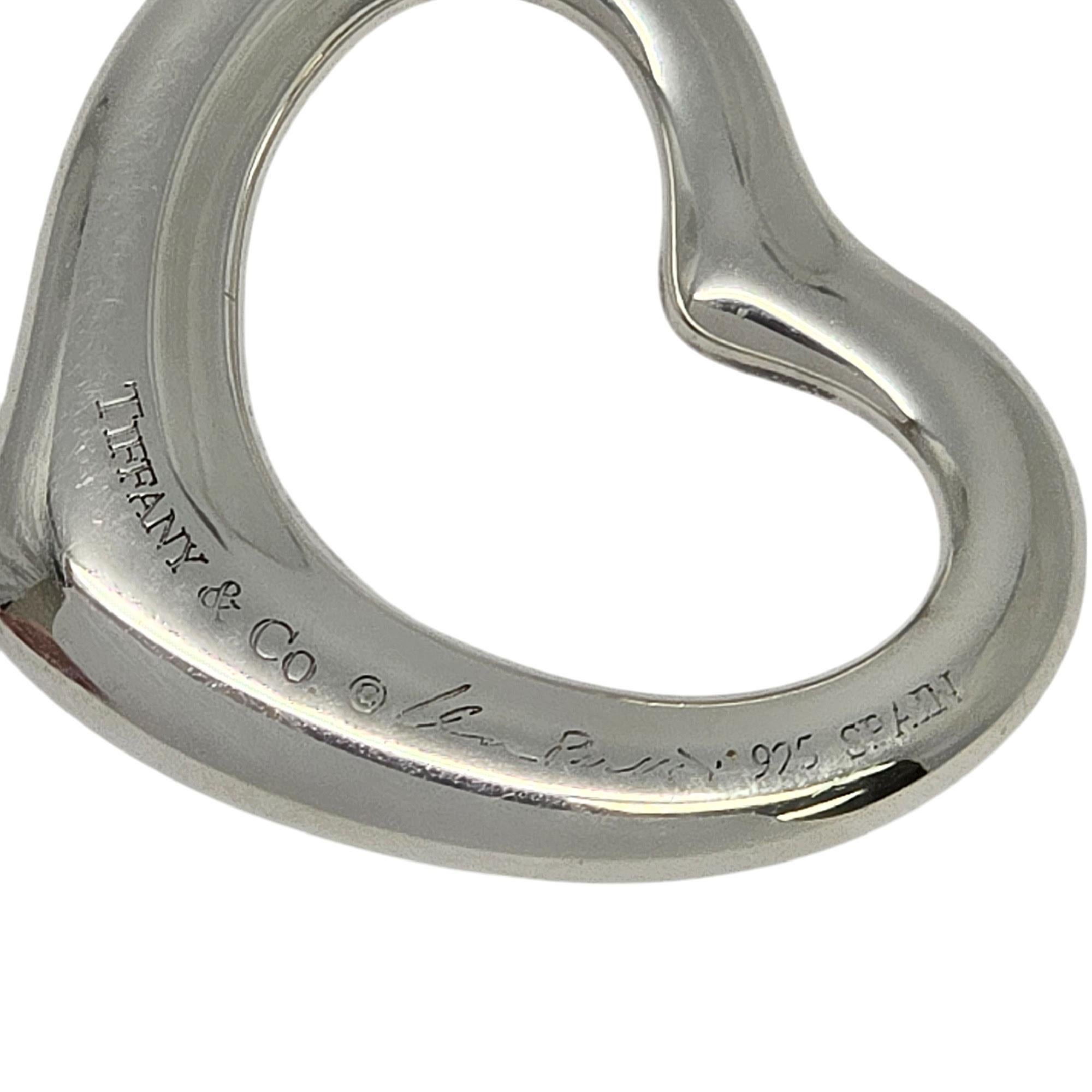 Women's Tiffany & Co Elsa Peretti Sterling Silver Open Heart Pendant #20133