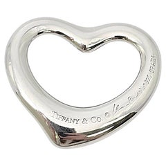 Tiffany & Co Elsa Peretti Sterling Silver Open Heart Pendant #20133