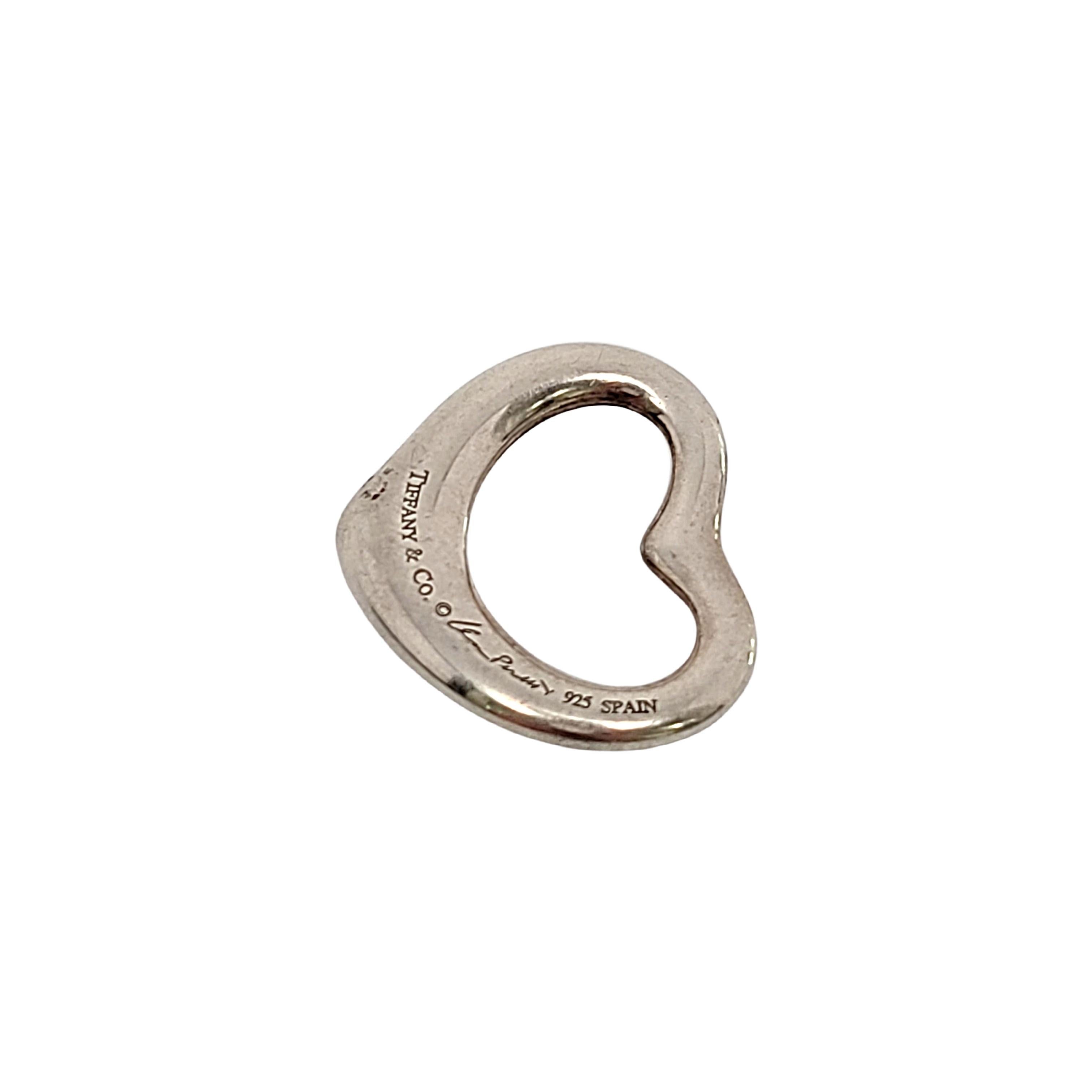 Tiffany & Co. Elsa Peretti Sterling Silber offenes Herz Anhänger Damen