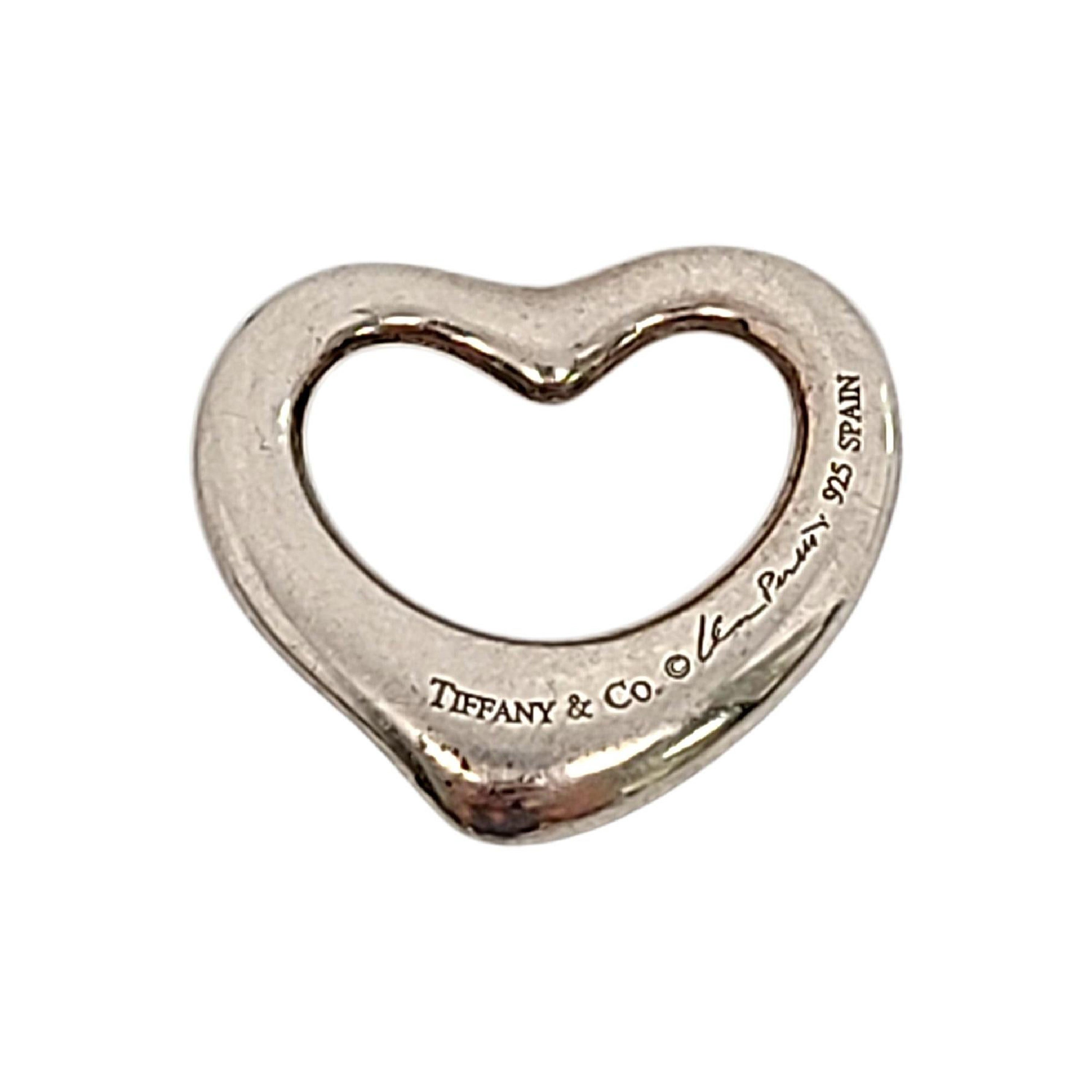 Tiffany & Co. Elsa Peretti Sterling Silber offenes Herz Anhänger