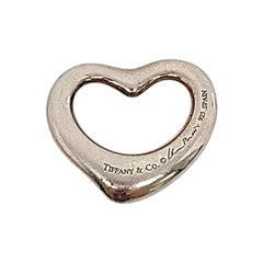 Tiffany & Co. Elsa Peretti Sterling Silber offenes Herz Anhänger