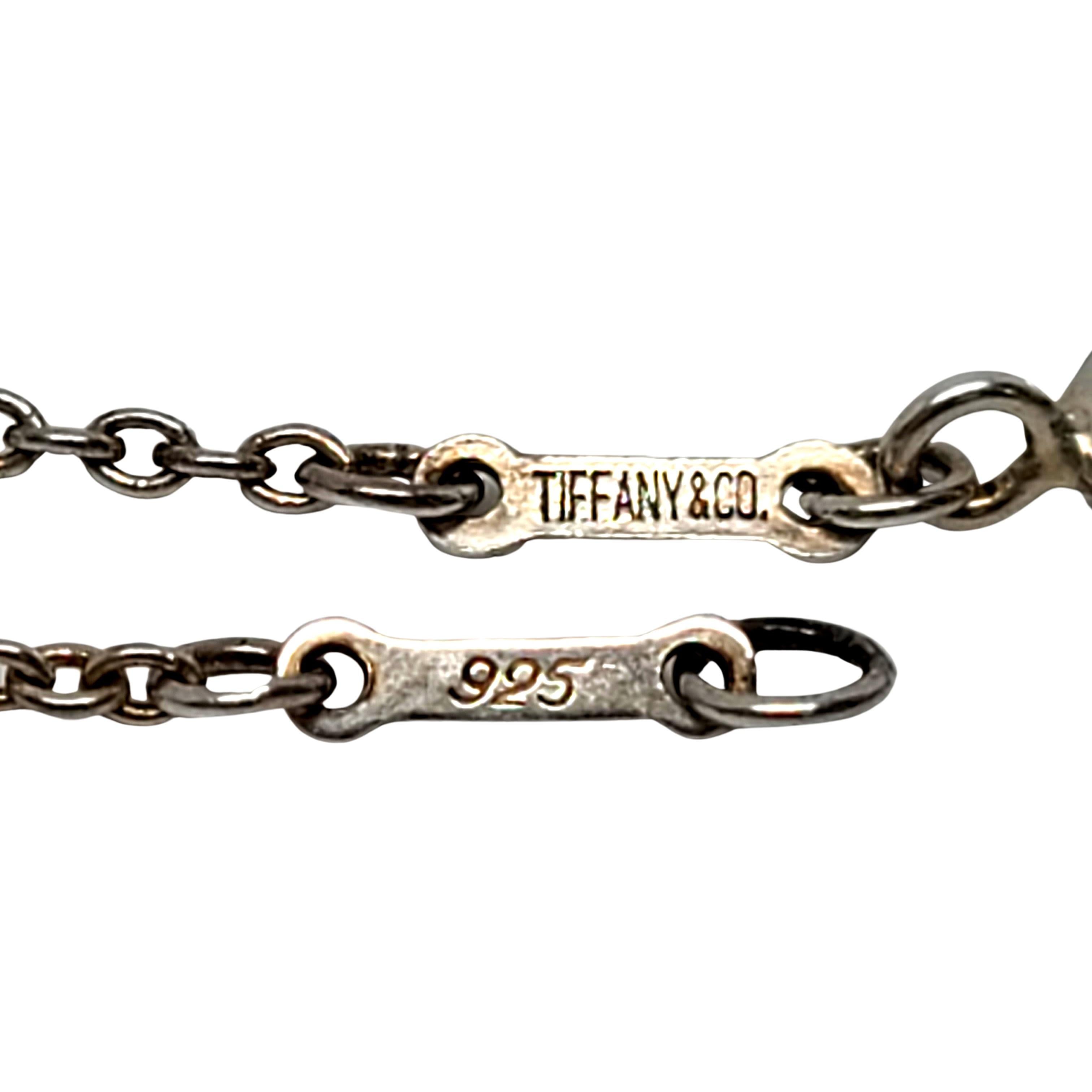 Tiffany & Co. Elsa Peretti Sterling Silver Open Heart Pendant w/Chain Necklace 2
