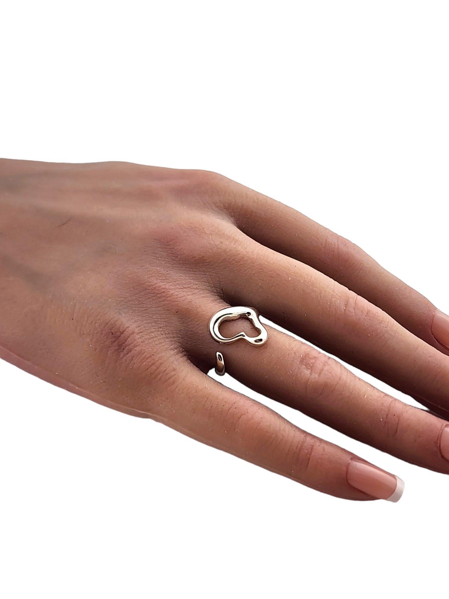 Tiffany & Co Elsa Peretti Sterling Silver Open Heart Ring Size 5 #18306 4