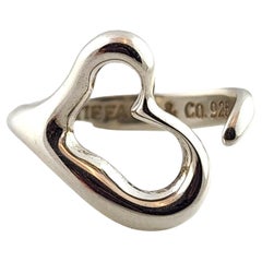 Tiffany & Co Elsa Peretti Sterling Silver Open Heart Ring Size 5 #18306