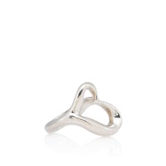 Tiffany & Co. Elsa Peretti Sterling Silver Open Heart Ring - Size 6 3/4