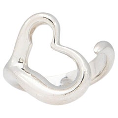 Tiffany & Co. Elsa Peretti Sterling Silver Open Heart Ring - Size 6 3/4