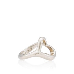 Tiffany & Co. Elsa Peretti Sterling Silver Open Heart Ring - Size 7