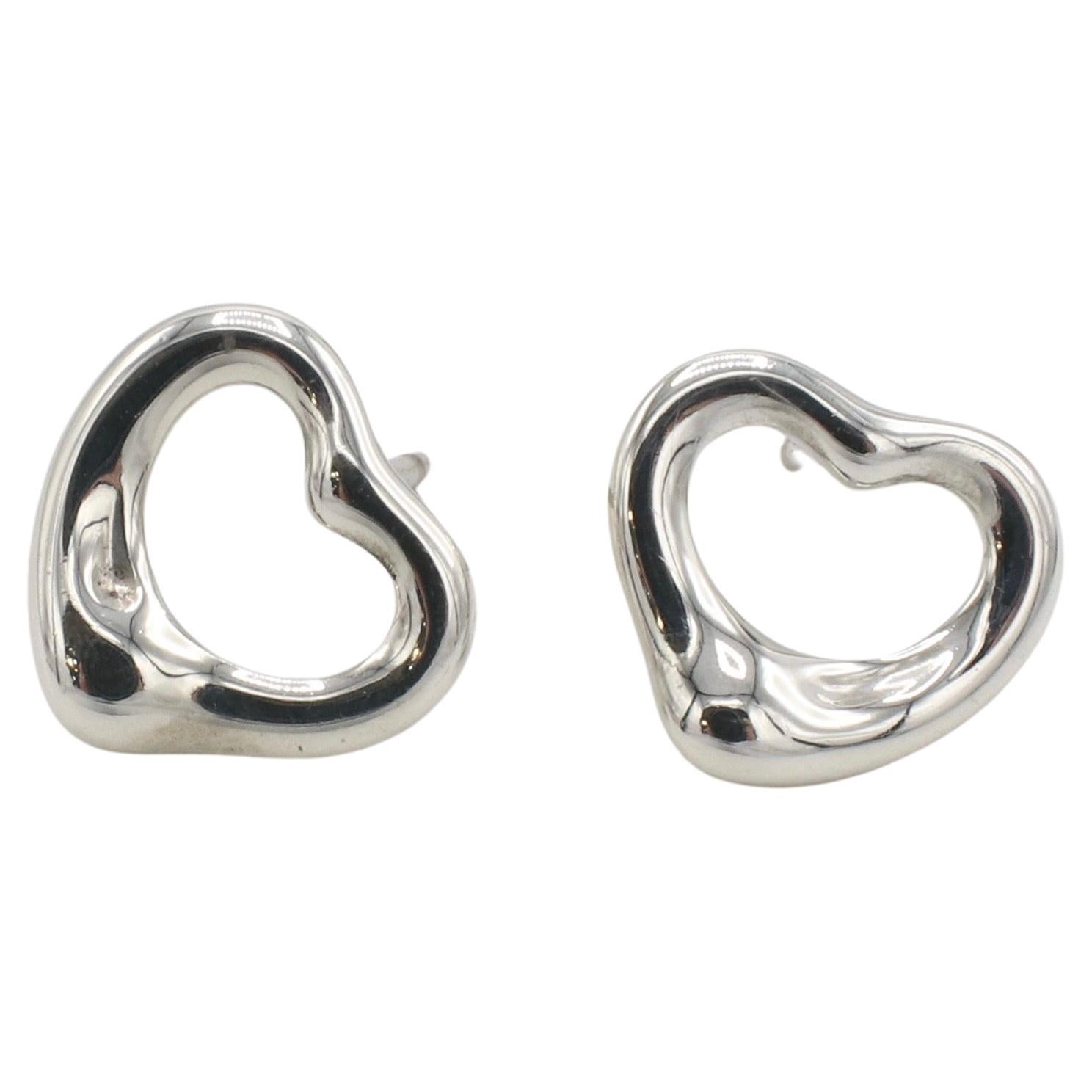 open heart stud earrings tiffany