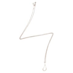 Tiffany & Co. Elsa Peretti Sterling Silver Open Teardrop Necklace