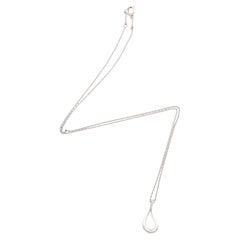 Tiffany & Co. Elsa Peretti Sterling Silver Open Teardrop Necklace