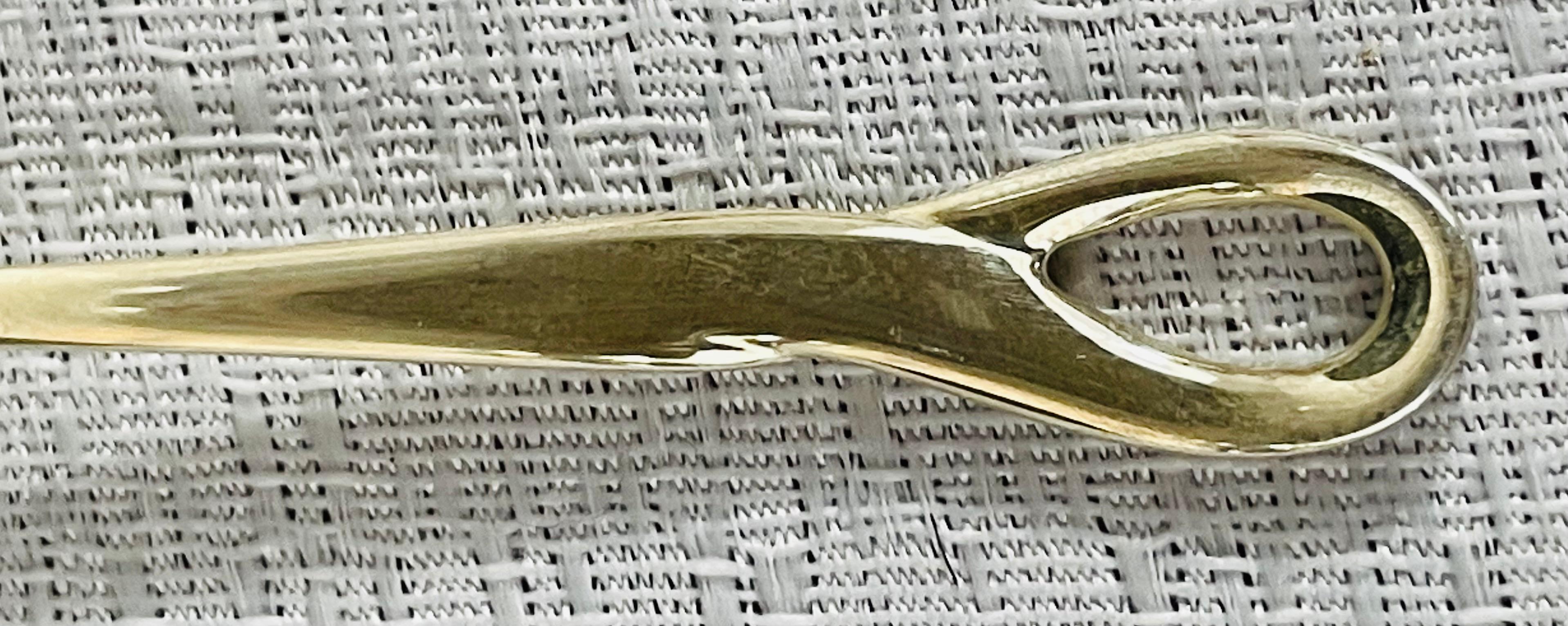 Mid-Century Modern Tiffany & Co. Elsa Peretti Sterling Silver Padova Babe Spoon, a Set of 4 For Sale