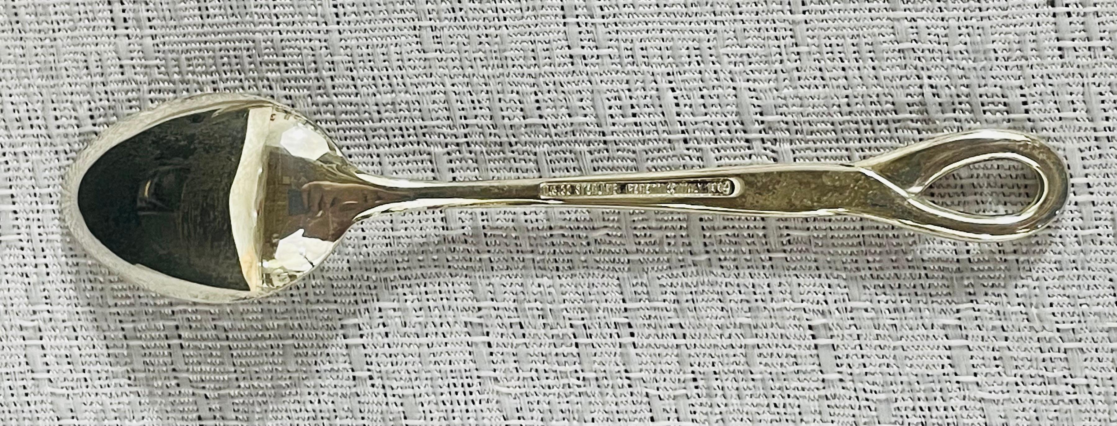 Italian Tiffany & Co. Elsa Peretti Sterling Silver Padova Babe Spoon, a Set of 4 For Sale