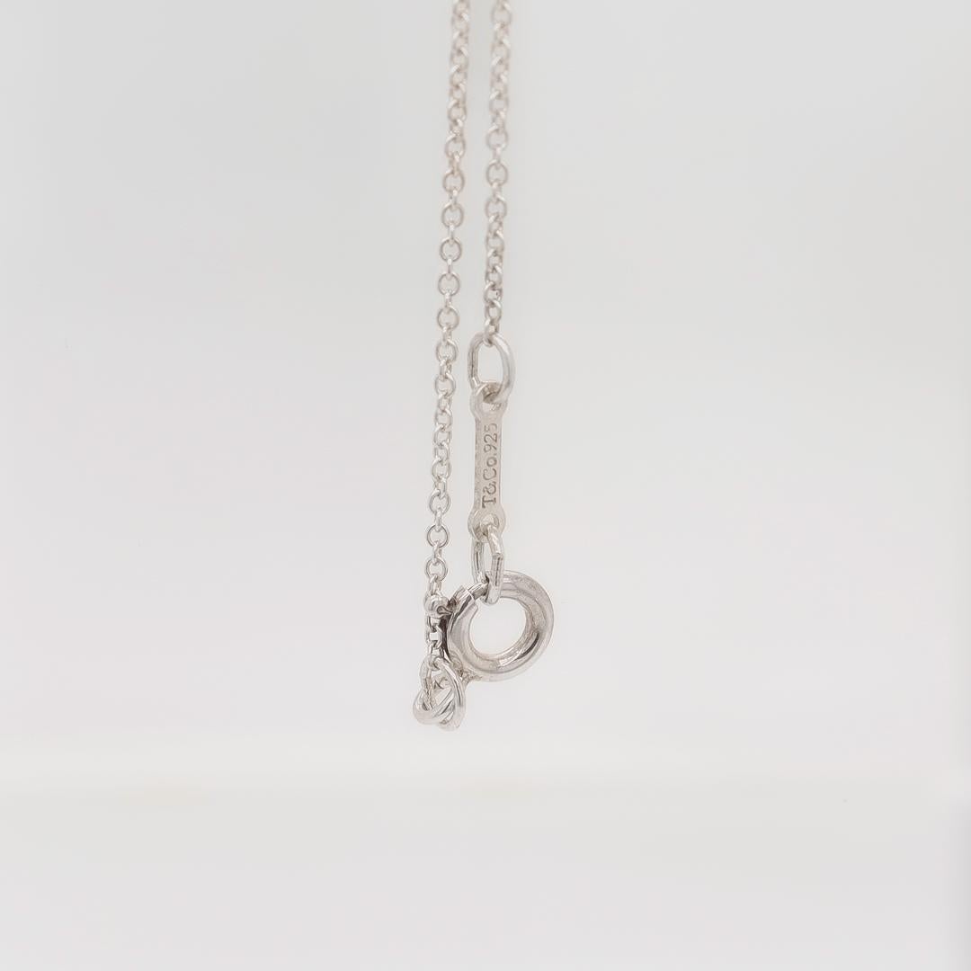 Tiffany & Co. Elsa Peretti Sterling Silver Pendant Cross Necklace For Sale 6