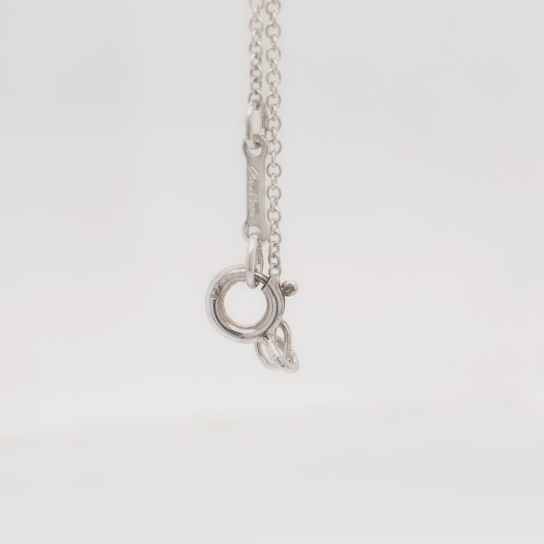 Tiffany & Co. Elsa Peretti Sterling Silver Pendant Cross Necklace For Sale 7