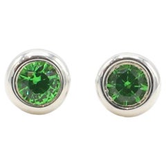 Tiffany & Co. Elsa Peretti Sterling Silver Peridot Stud Earrings