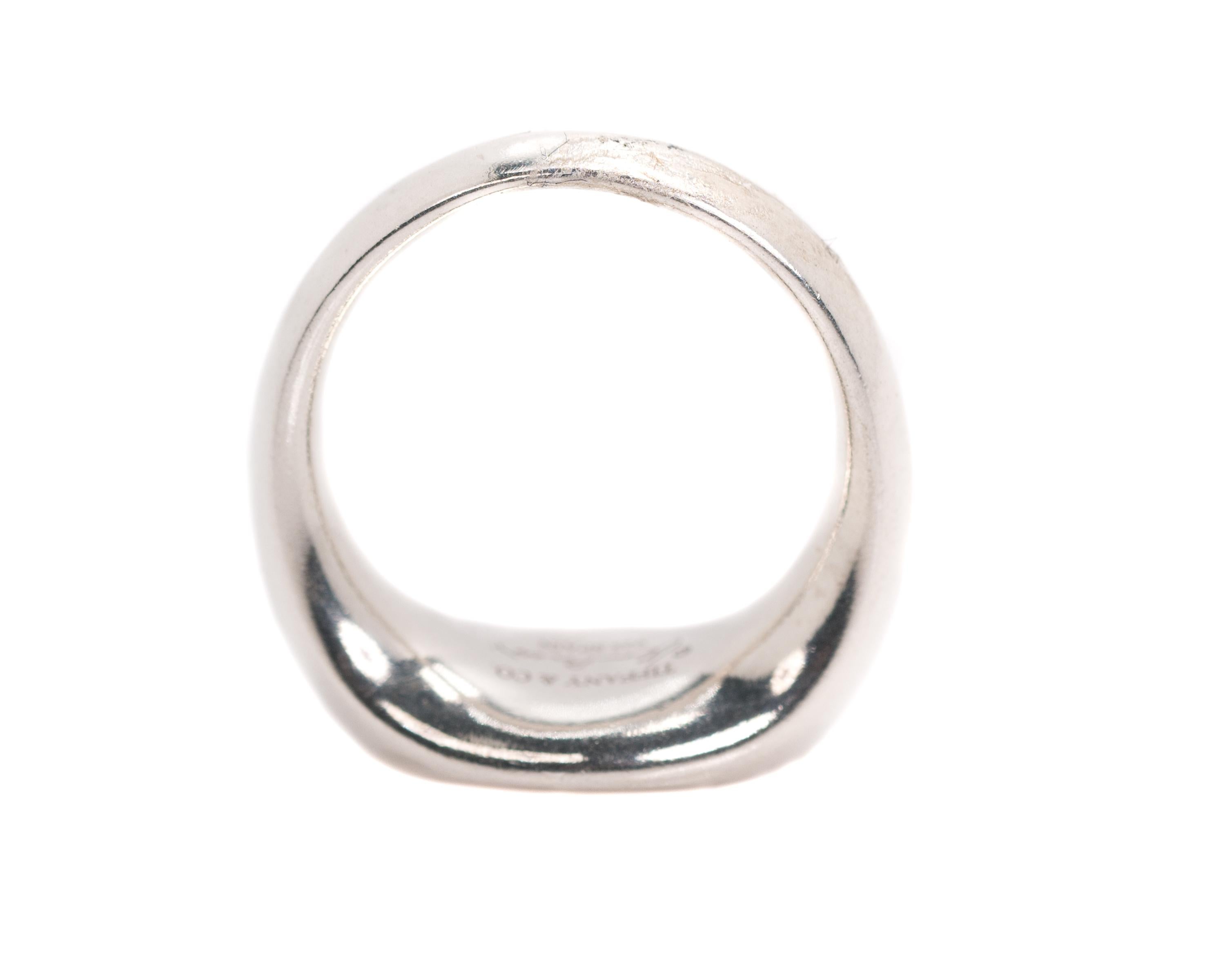 Tiffany & Co. Elsa Peretti Sterling Silver Ring In Excellent Condition In Hicksville, NY