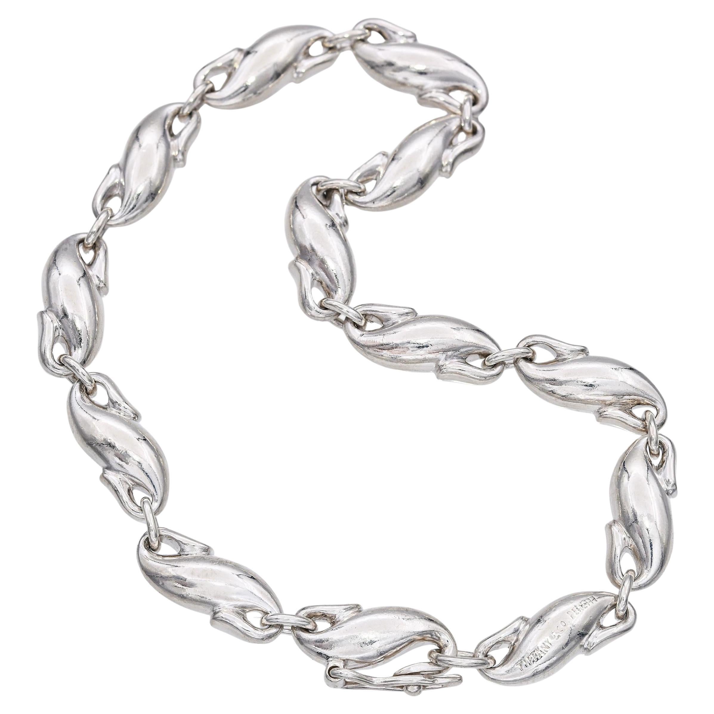 Tiffany & Co. Bracciale A Link di Elsa Peretti in argento sterling con cavalluccio marino in vendita