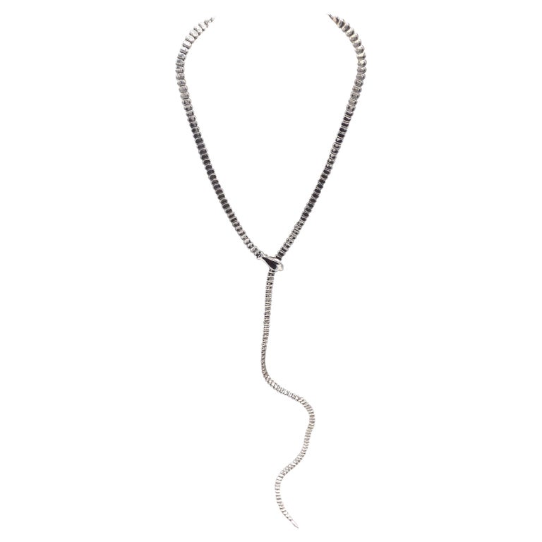 Tiffany and Co. Elsa Peretti Sterling Silver Snake Lariat Necklace at ...