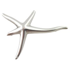 Tiffany & Co Elsa Peretti Sterling Silver Starfish Brooch #17904