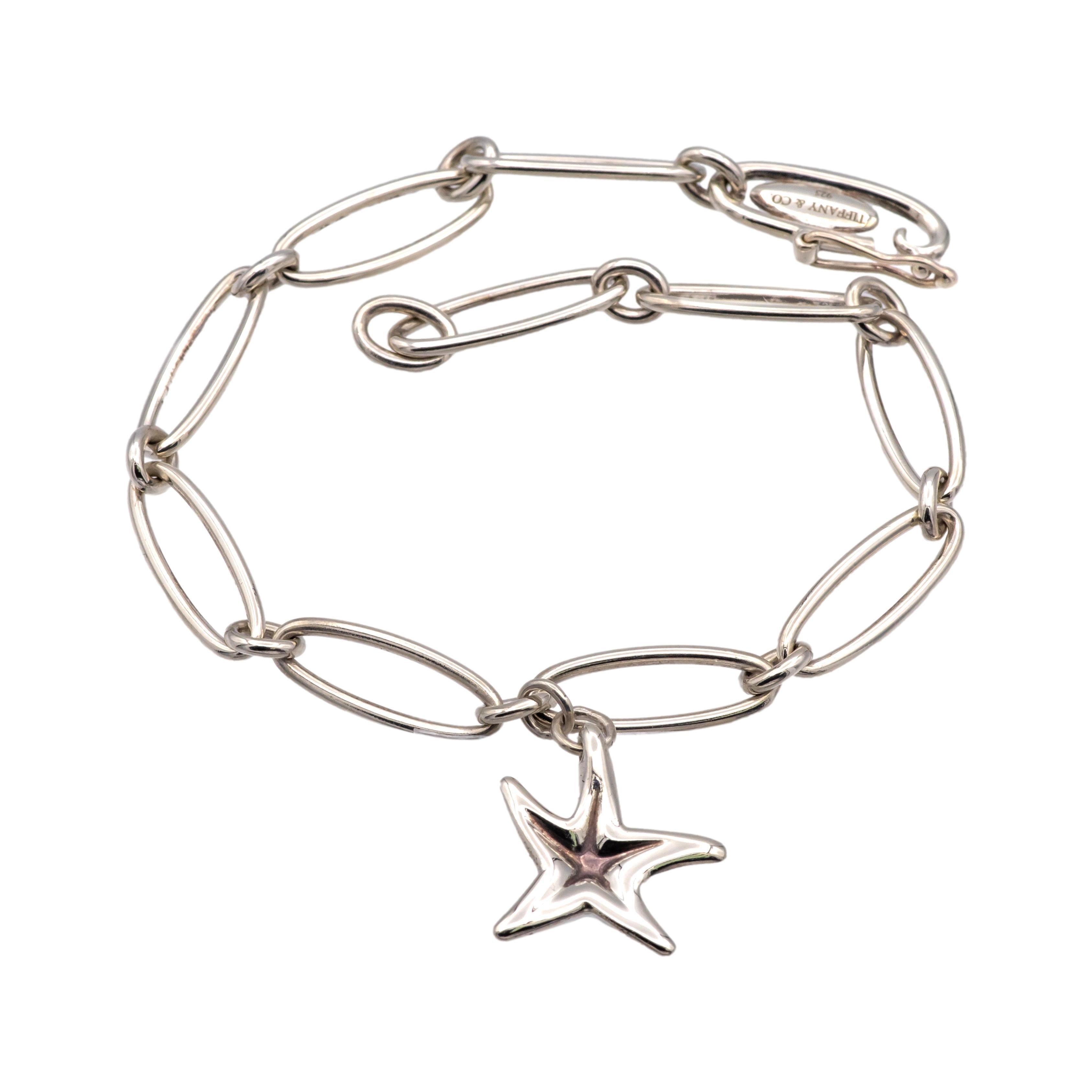 Women's Tiffany & Co. Elsa Peretti Sterling Silver Starfish Charm Bracelet, 7.5