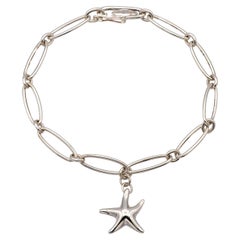 Tiffany & Co. Elsa Peretti Sterling Silver Starfish Charm Bracelet, 7.5"