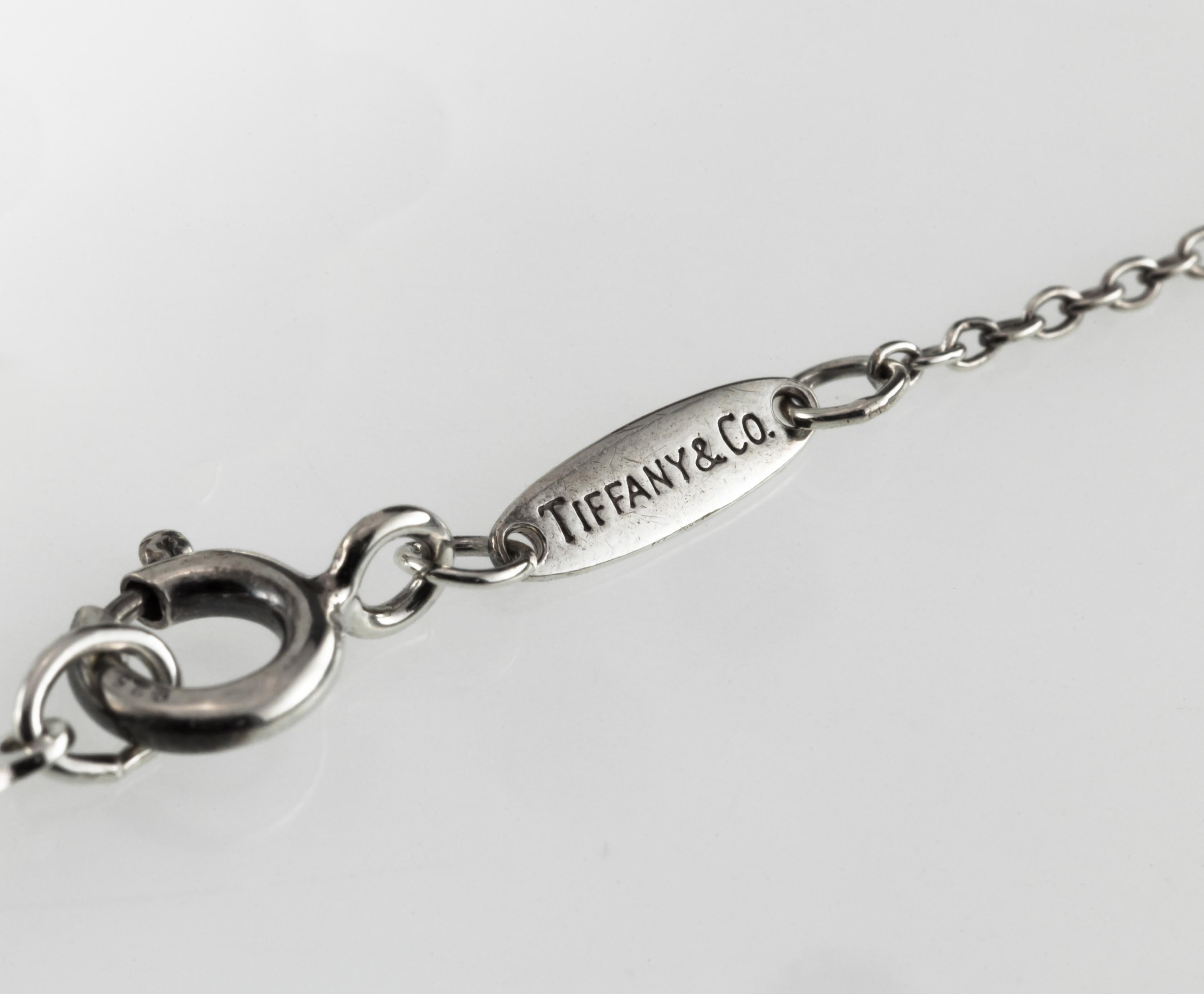 Tiffany & Co. Elsa Peretti Sterling Silver Starfish Pendant Necklace w/ Diamond In Good Condition In Sherman Oaks, CA