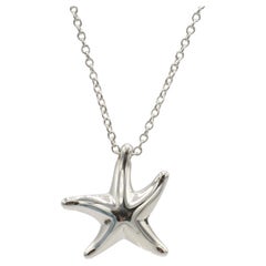Tiffany & Co. Elsa Peretti Sterling Silver Starfish Star Pendant Drop Necklace