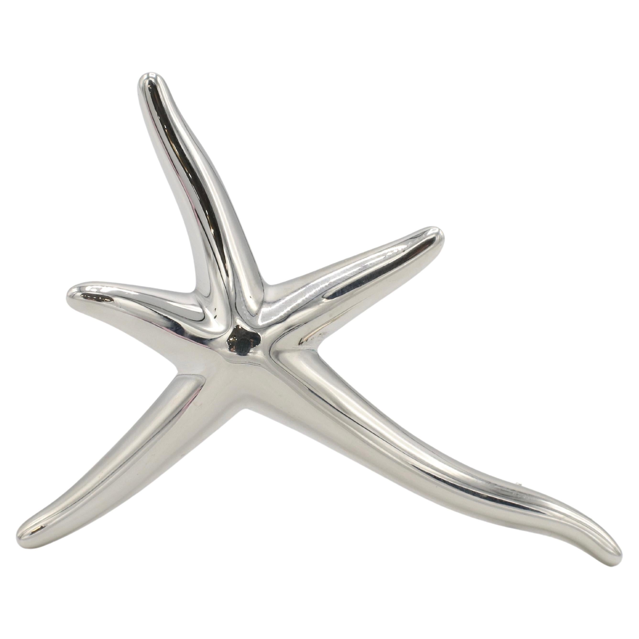 Tiffany & Co. Elsa Peretti Sterling Silver Starfish Star Pin Brooch 