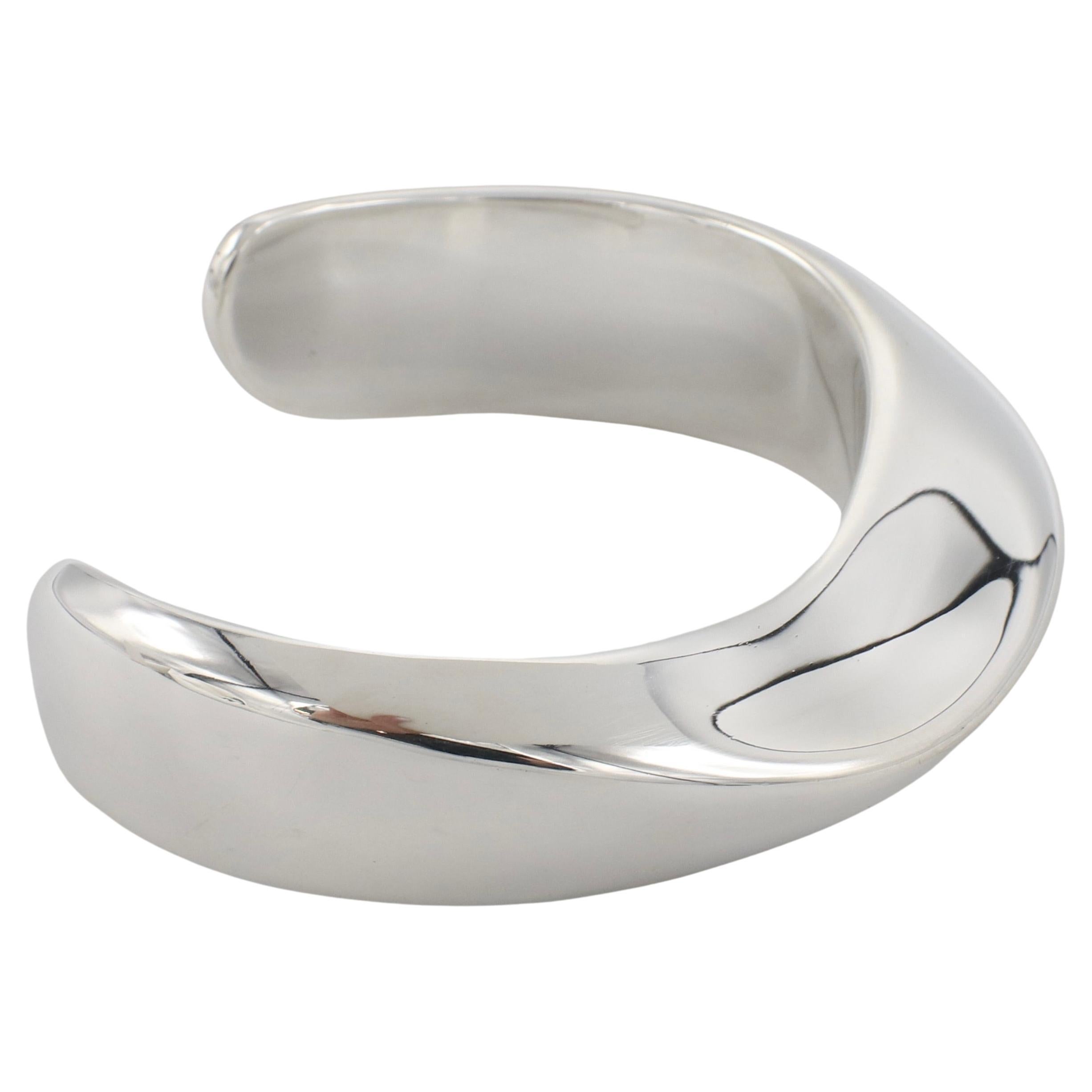 Tiffany & Co. Elsa Peretti Sterlingsilber Wirbel Manschettenarmband (Moderne)