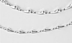 Tiffany & Co. Elsa Peretti Sterling Silver Teardrop Chain Link Necklace
