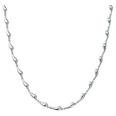 Tiffany & Co. Elsa Peretti Sterling Silver Teardrop Chain Link Necklace