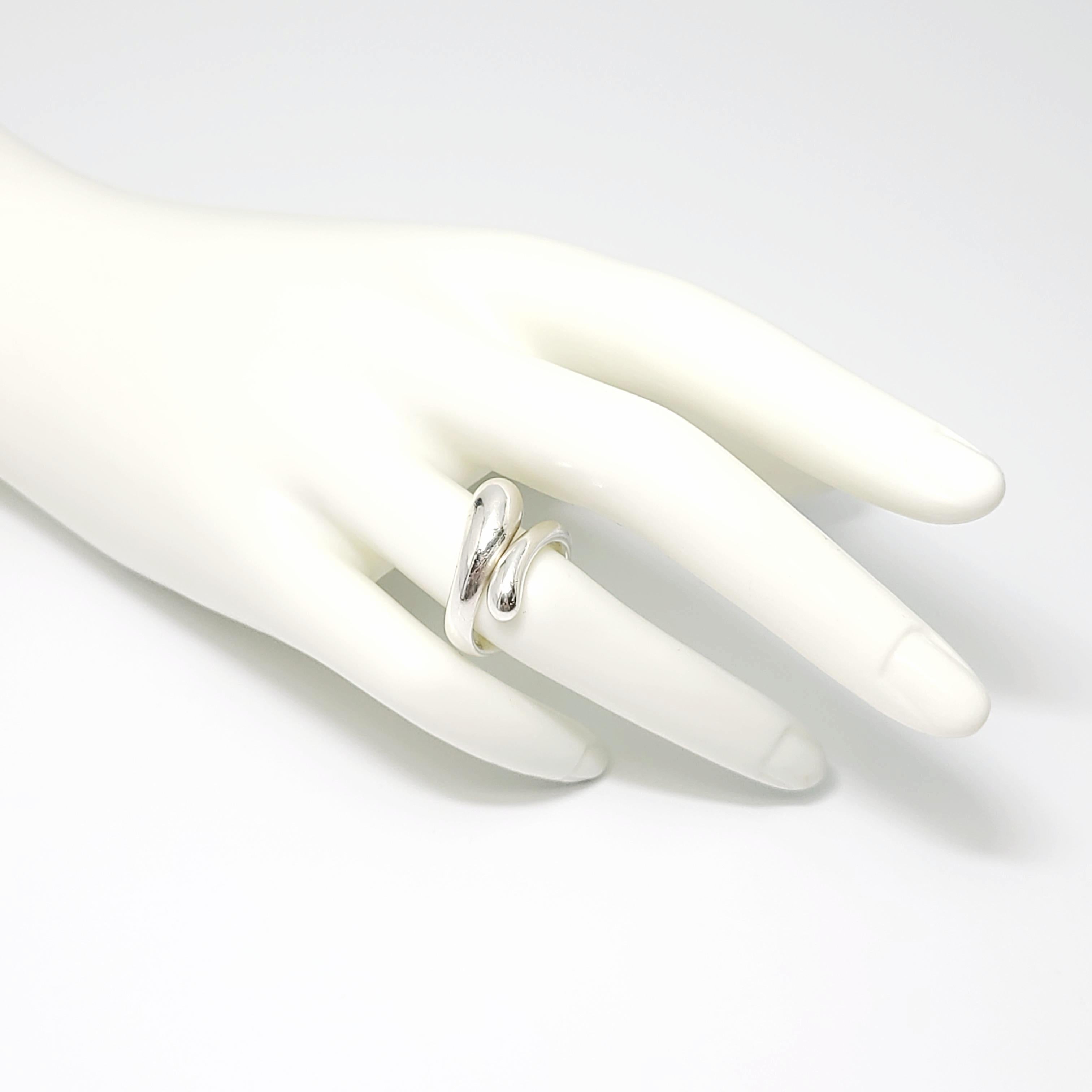 Women's Tiffany & Co. Elsa Peretti Sterling Silver Teardrop Ring with Pouch