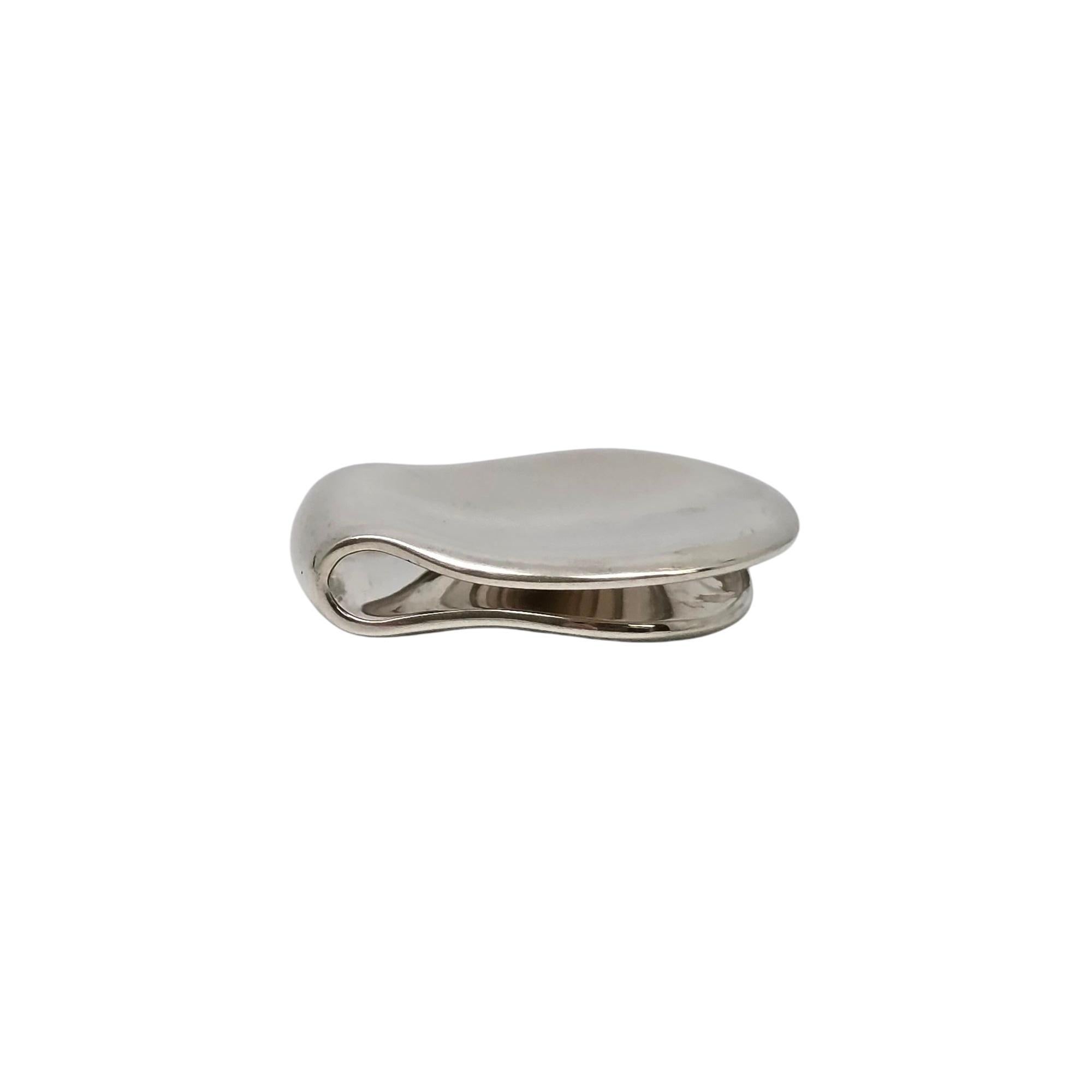Tiffany & Co Elsa Peretti Sterling Silver Thumbprint Money Clip  #21828 Bon état - En vente à Washington Depot, CT