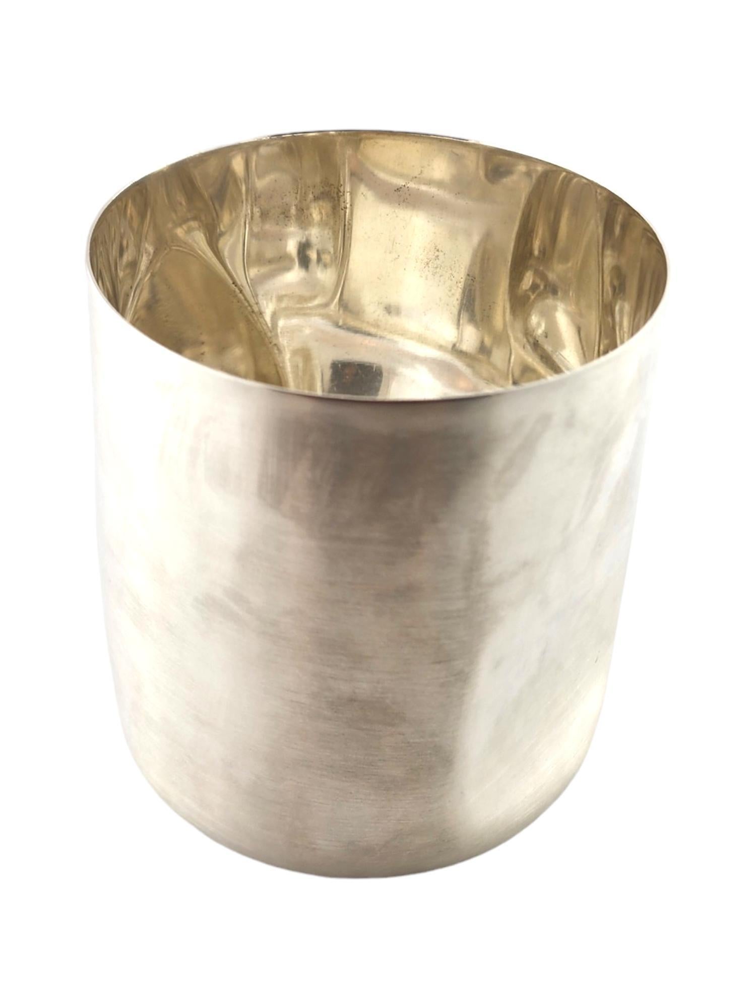 Tiffany & Co Elsa Peretti Sterling Silver Thumbprint Water Cup #18359 1